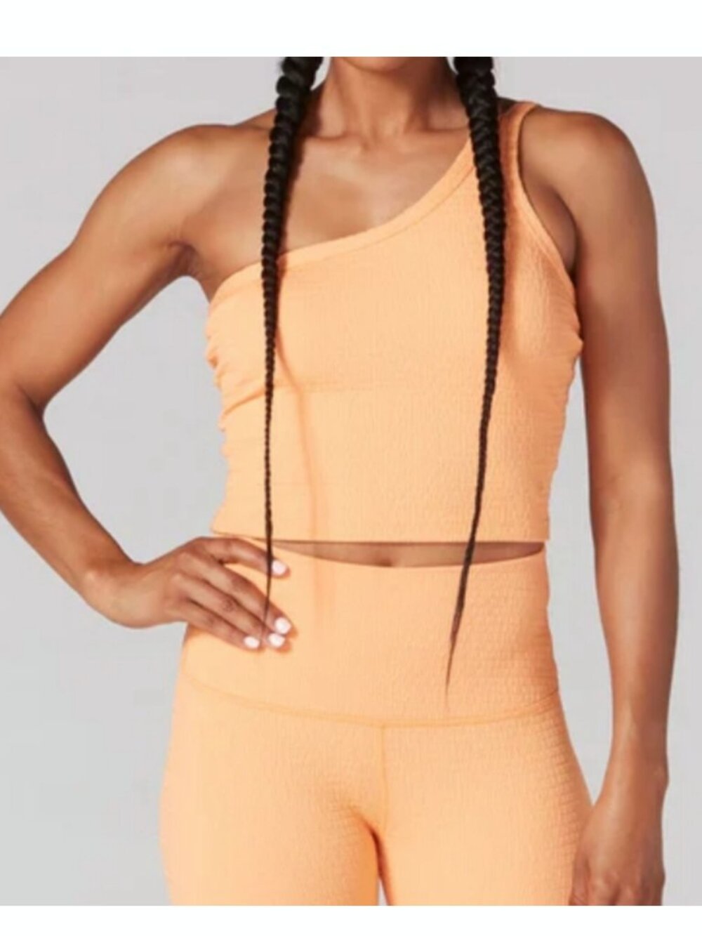 Tavi Seersucker One Shoulder Bra Tangerine Size Large
